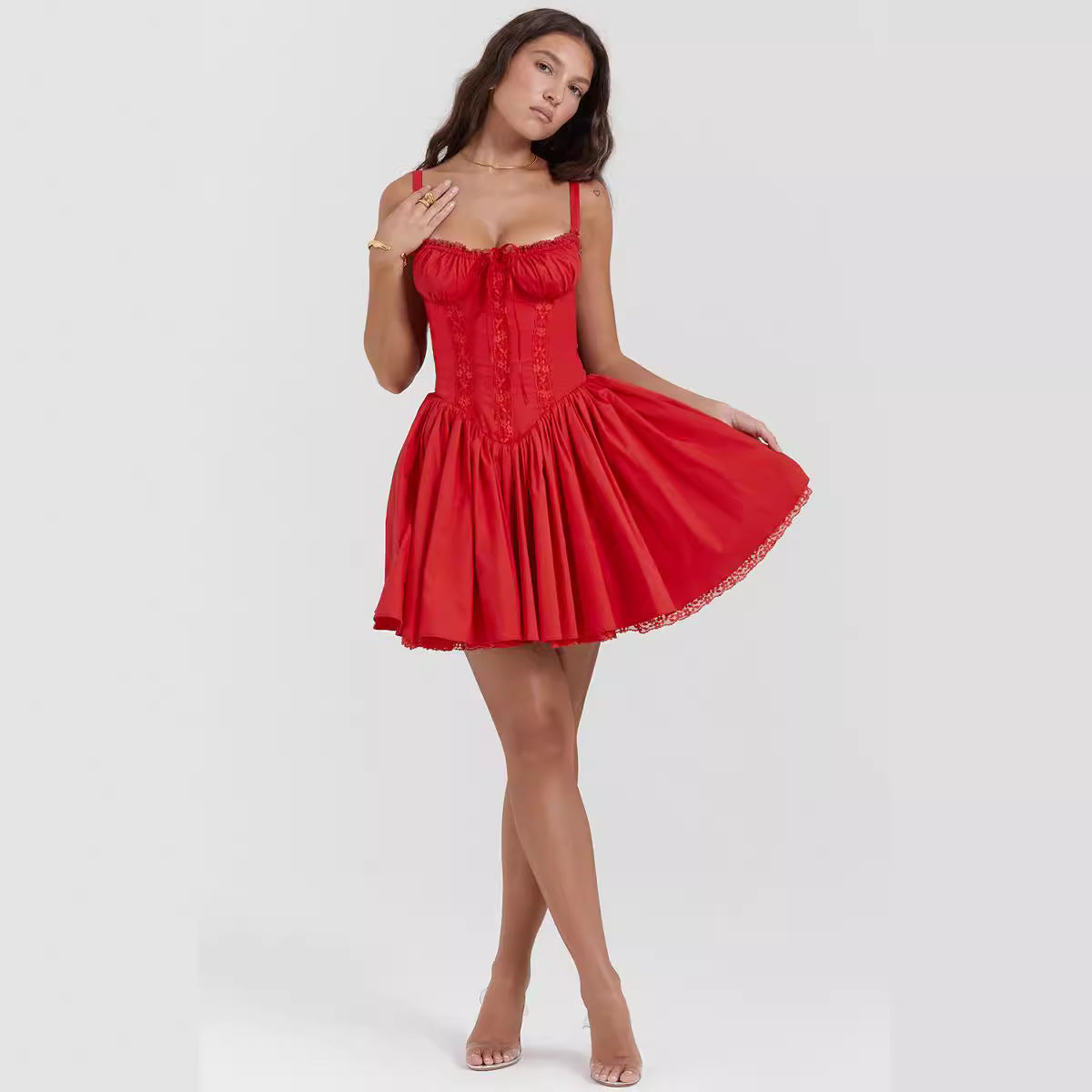 Tessa | Lace Splice Dress