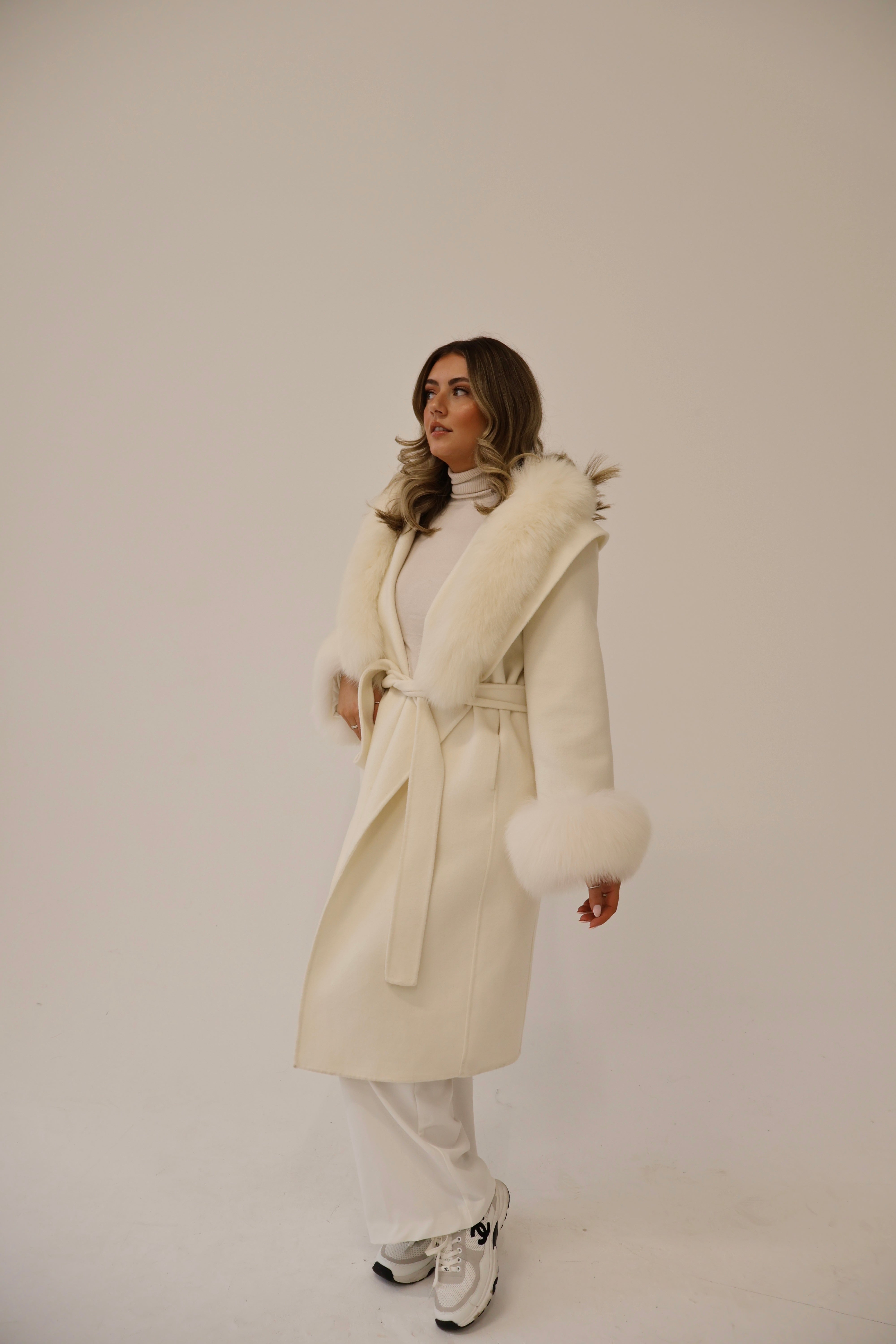 Asha | Fur Cashmere Coat