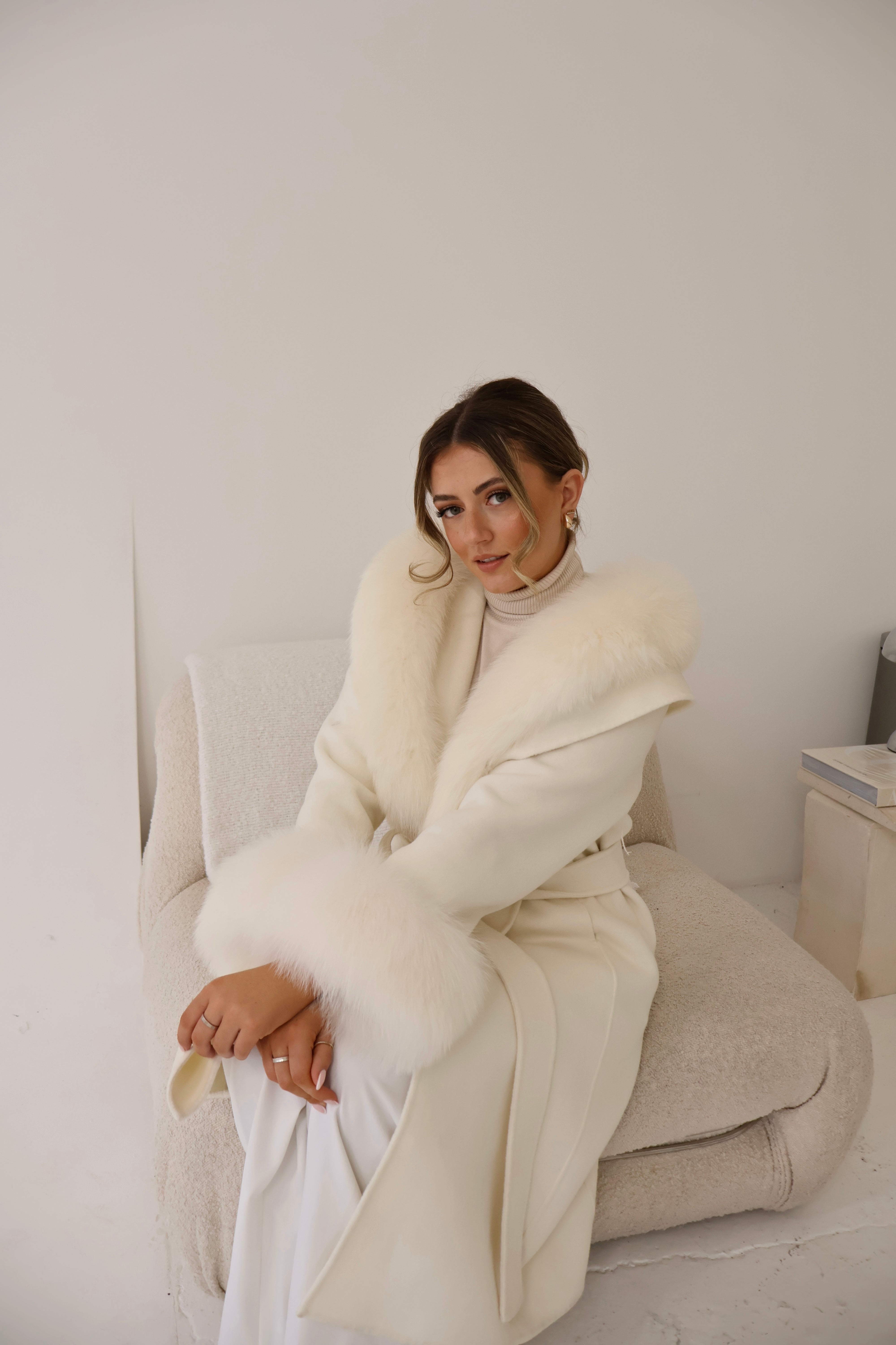 Asha | Fur Cashmere Coat