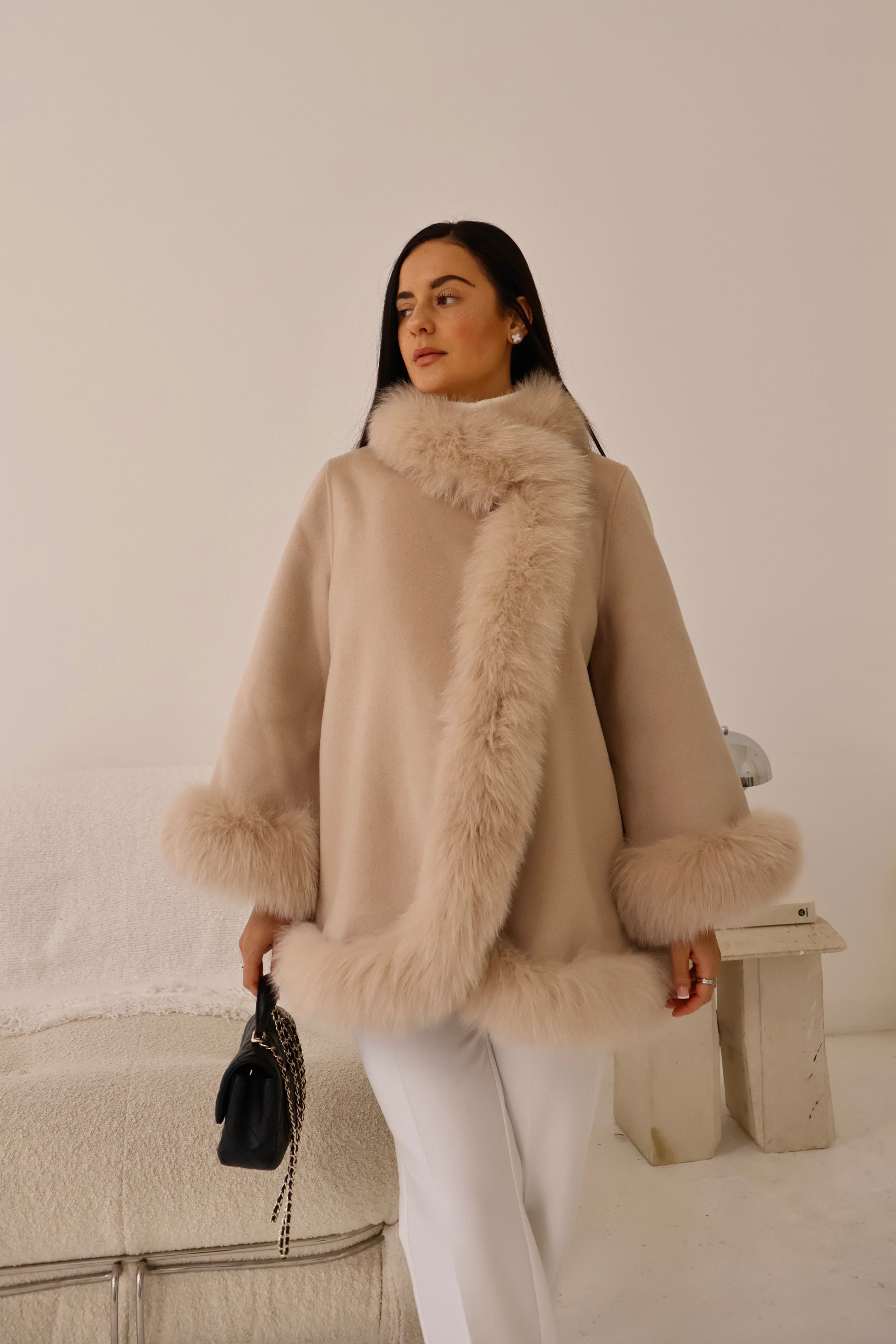 Selena | Cashmere Fur Coat