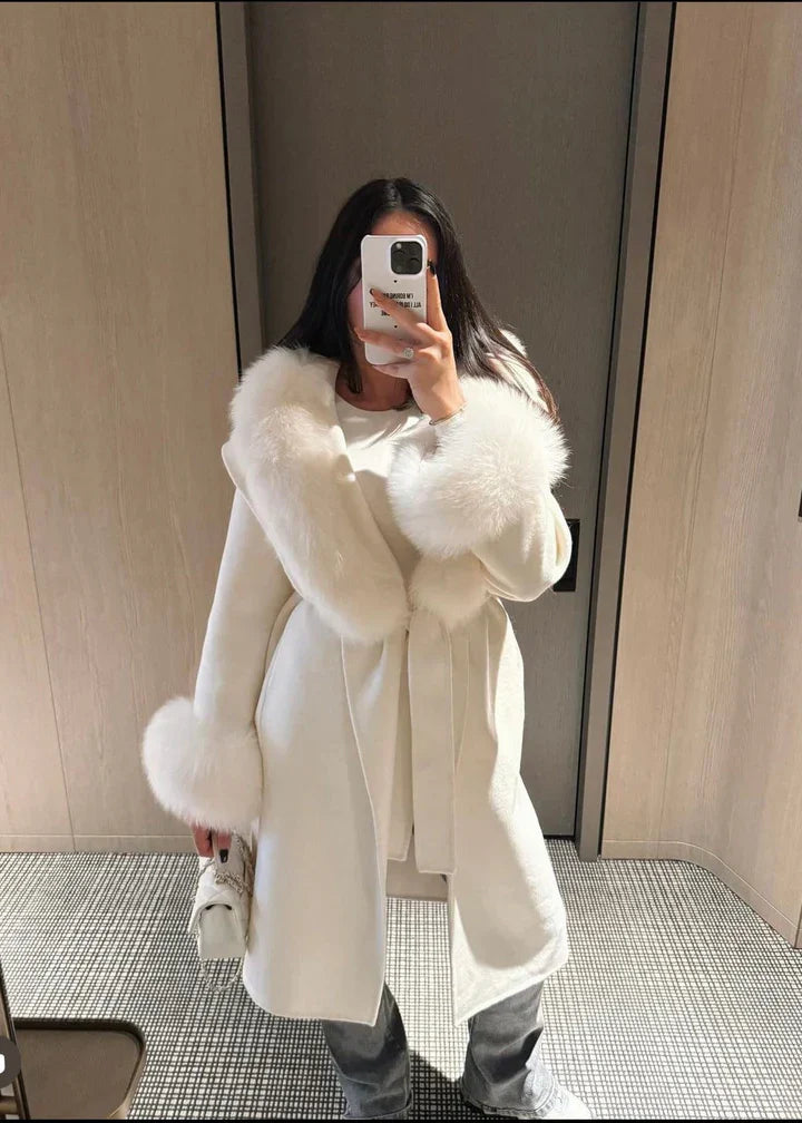 Asha | Fur Cashmere Coat