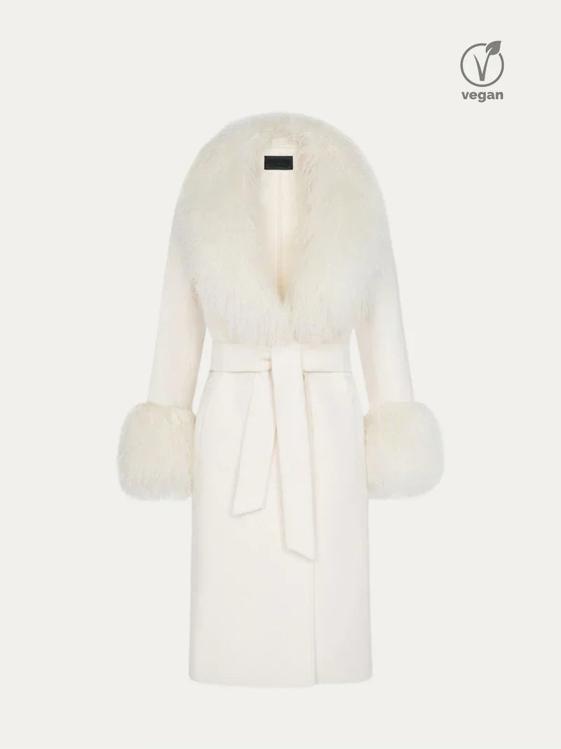 Asha | Fur Cashmere Coat